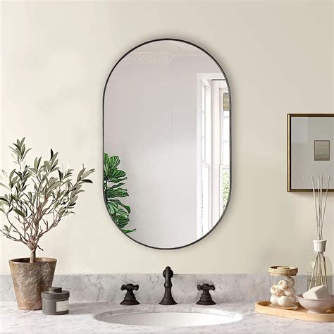 andy star black oval mirror 20x33 oval mirrors for bathroom pill shaped mirror