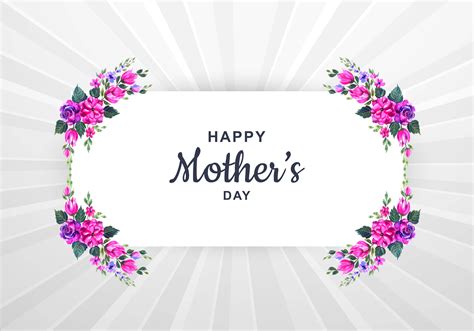 Hope you feel very much appreciated and even a little spoiled for. Mother's Day card with watercolor floral frame 1047505 - Download Free Vectors, Clipart Graphics ...