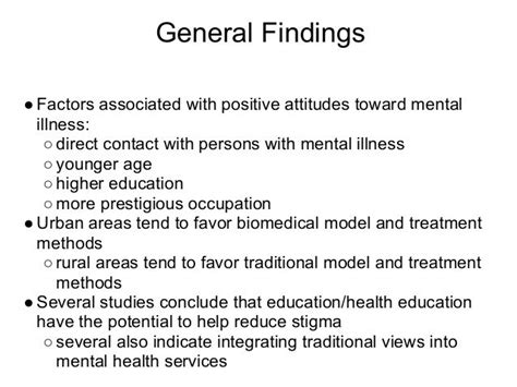 Mental Illness Stigma Ppt Slides Cultural Info