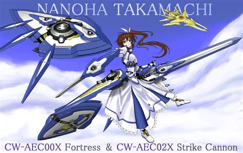 Takamachi Nanoha Raising Heart Strike Cannon And Fortress Lyrical
