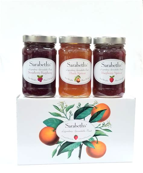 Universal red berry design (berries glossy on a matte white background). Jam Jar Gift Box New York | Three Jar Preserves Gift Box ...