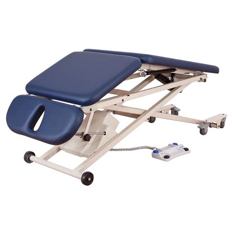 Electric Massage Table Pt400 Oakworks Med On Casters With Headrest With Legrests