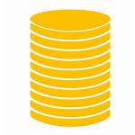 Coin Stack Icon Transparent Gold Svg Clipart