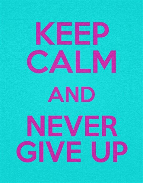 Never Give Up Keep Calm Quotes Never Give Up Me Quotes