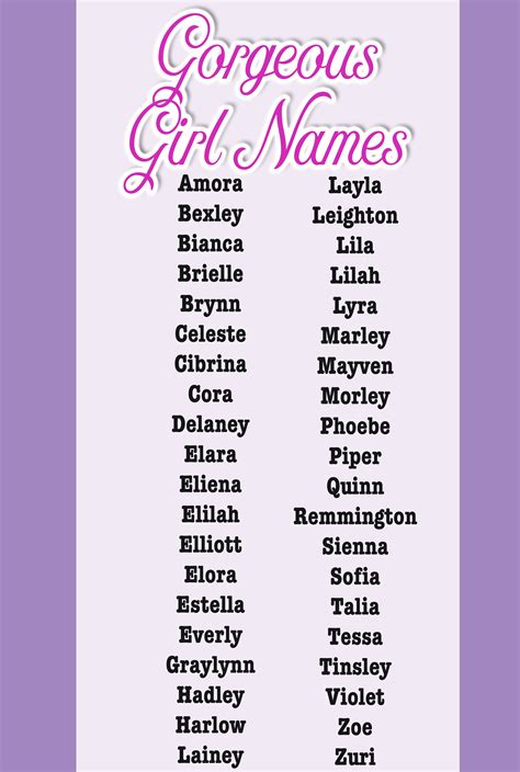 Beautiful Names For Girls Artofit