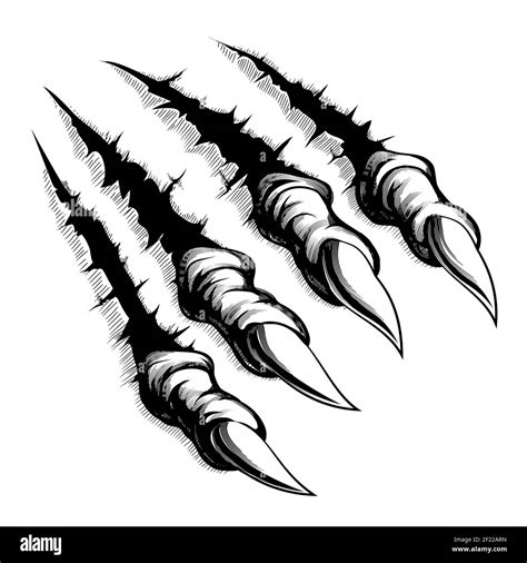 Monster claw hand ripping tear Stock Vector Images - Alamy