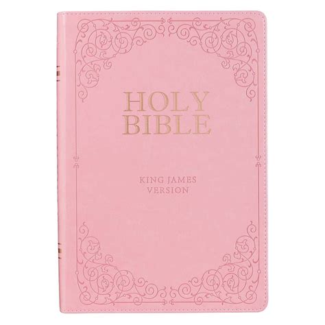 Kjv Giant Print Full Size Bible Pink Heat Debossed Ki Ts