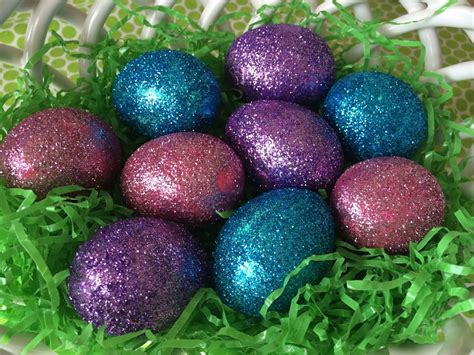 Glittered Easter Eggs The Preppy Hostess