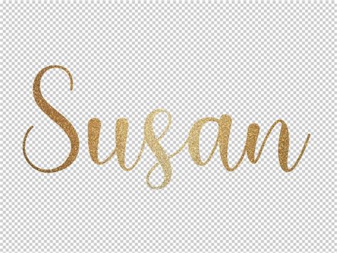 Susan Name SVG PNG Custom Name Clipart svg png image Gold name | Etsy