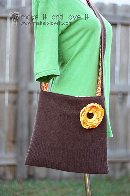 Recycle An Old Sweater Into An Awesome Bag Makeit Loveit