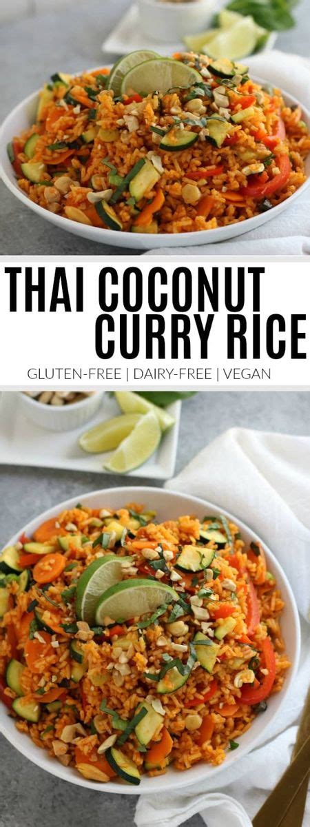 Thai Coconut Curry Rice Recipe Rice Recipes Vegan