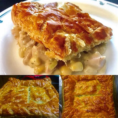 Homemade Puff Pastry Topped Chicken Pot Pie Rfood