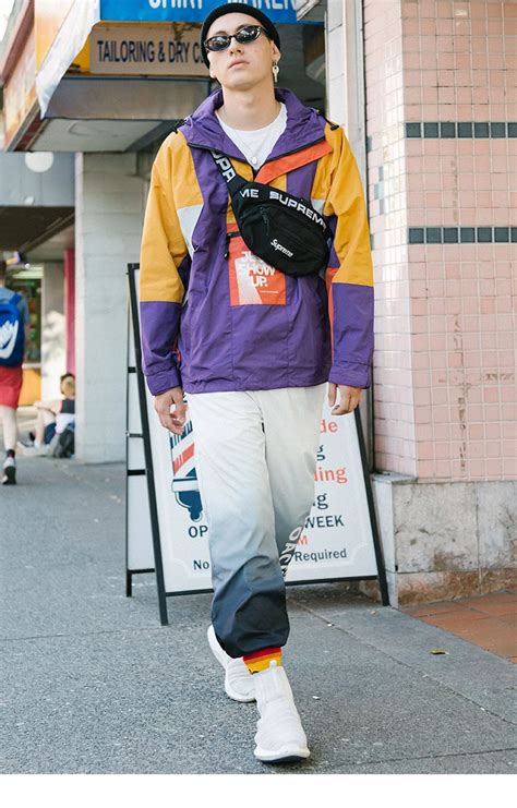 Men S Harajuku Hip Hop Jacket Streetwear Color Block Hooded Windbreake Fuzweb Mens Outfits