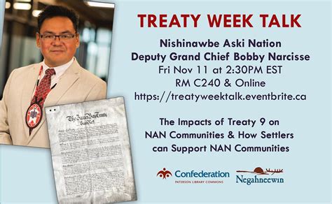 Treaty Week Talk With Deputy Grand Chief Bobby Narcisse Confederation