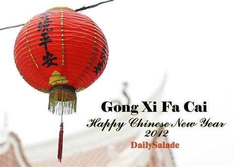 May the new year bring good fortune and prosperity to you all! DailySalade: A Belated Gong Xi fa Cai
