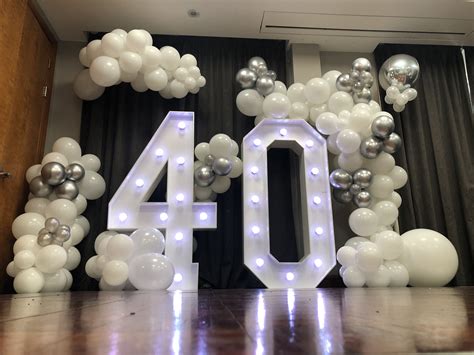 40 And Fabulous 40th Birthday Balloons Birthday Lights Disco Theme