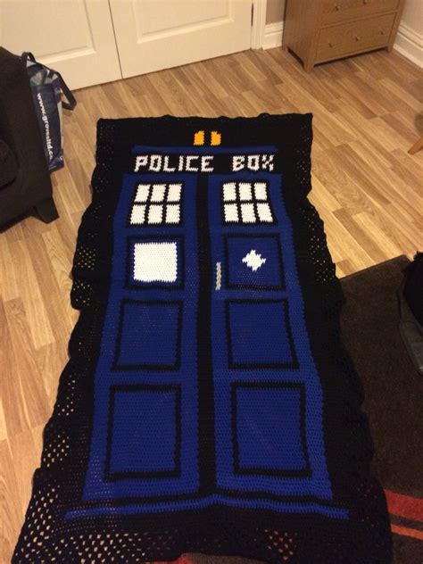 Crochet Goodies Dr Who Single Bed Tardis Doctor Who Blankets