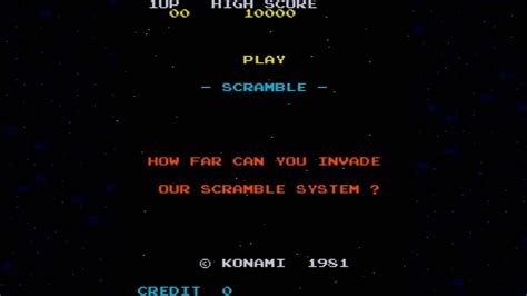 Scramble 1981 Konami Mame Retro Arcade Games Youtube