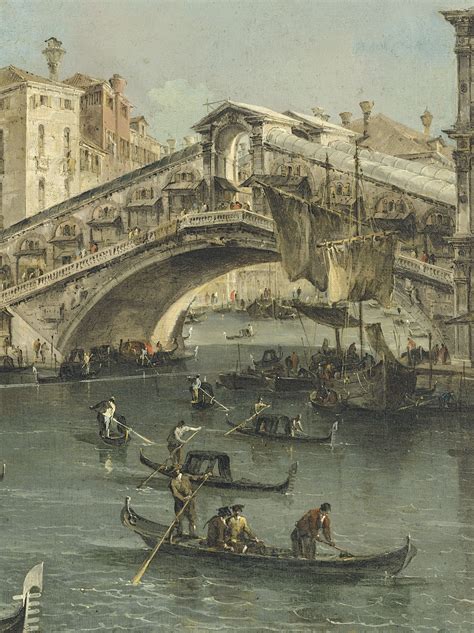 Francesco Guardi Venice 1712 1793 Venice The Rialto Bridge With