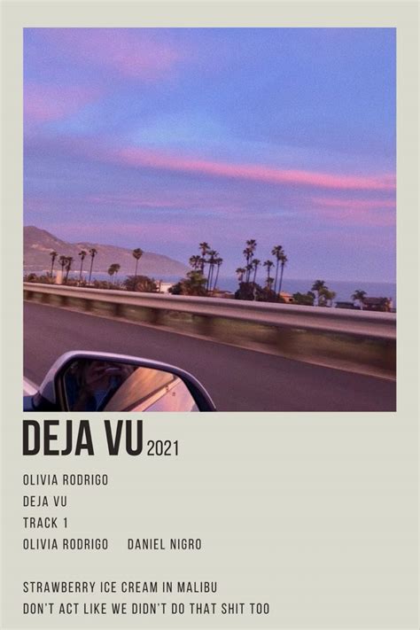 Olivia Rodrigo Deja Vu Minimalist Poster Polaroid In 2021 Music