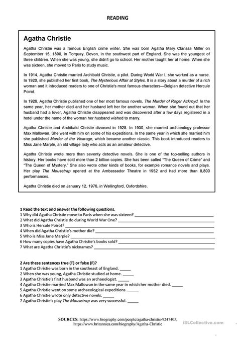 Free Printable Middle School Reading Comprehension Worksheets Lexias