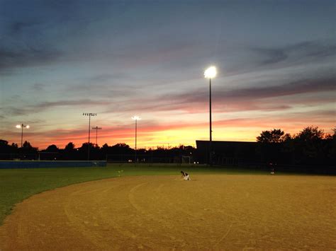 My Photography Sunset In The Softball Field Fields Photography