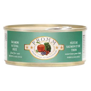 This line is made with only fresh while i really like the salmon and tuna pate recipe, you can also choose between other types of flavors. Fromm Family Pet Food - Fromm 4 Star Canned Salmon & Tuna ...