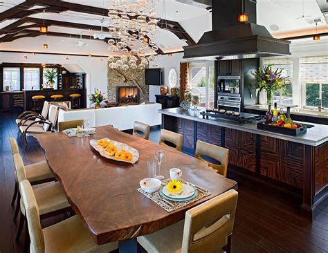 The contemporary feel of the clear legs makes it feel as though the top is floating above the floor. Raw Natural Goodness: 50 Live-Edge Dining Tables That Wow!