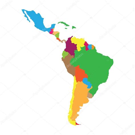 Mapa Da América Latina Imagem Vetorial De © 4zeva 66318347