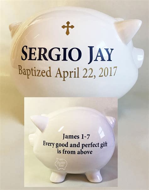 Baptism Gift, Christening Gift, Personalized Piggy Bank ...