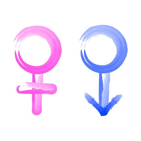 Female And Male Sex Icon Symbol Of Men And Women Gender Symbol Pink And Blue Icon 2326545