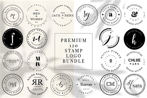 Stamp Premade Logo Templates Vol4 Creative Illustrator Templates