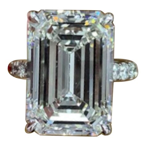 Gia Certified 842 Carat Emerald Cut Diamond Platinum Solitaire Ring