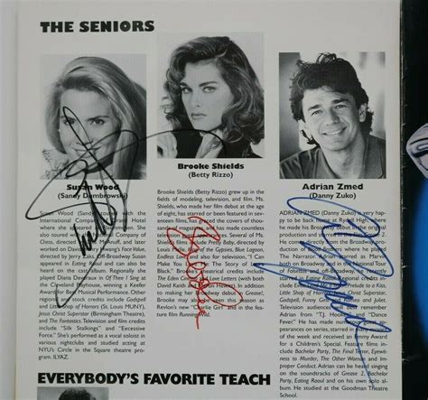 Grease Musical Brooke Shields Susan Wood Adrian Zmed Autographed Prints