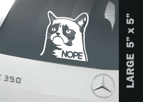 Grumpy Cat Decal Bumper Sticker Ebay