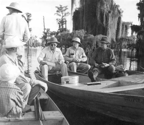 Florida Memory Fishermen Discussing Before Fishing Dead Lakes Florida