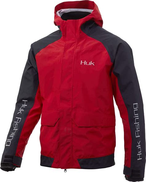 Huk Mens Tournament Jacket Wind Proof And Water Proof Rain Jacket