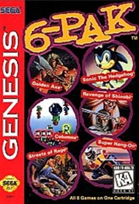 Sega Genesis 6 Pak Sega Genesis Game Cartridge For Sale Dkoldies