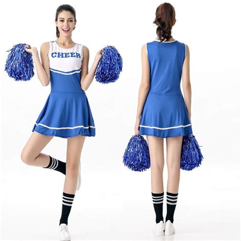 color hot sale sexy girl cheerleader uniform high school girl cheerleading fancy dress sexy
