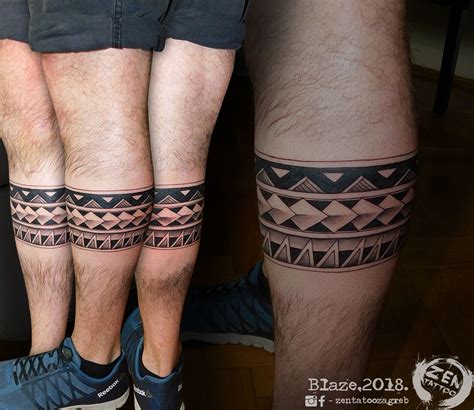 Polynesian Leg Bandzentattoozagreb Thigh