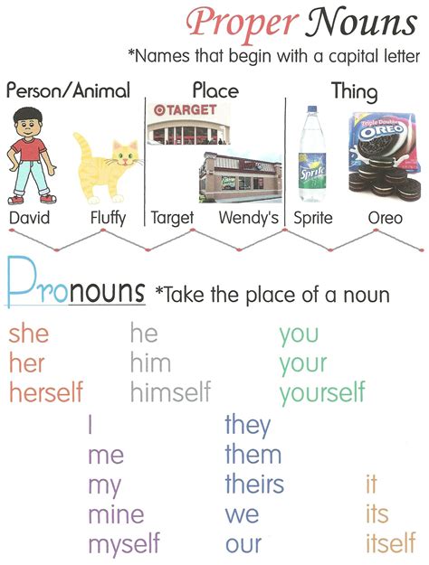 Proper Nouns And Pronouns Anchor Chart Jungle Academy Pronoun Anchor