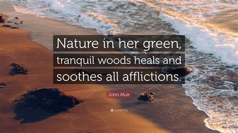 John Muir Quote “nature In Her Green Tranquil Woods Heals And Soothes