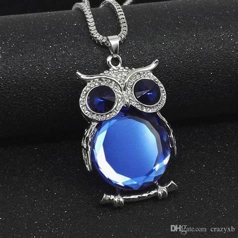 Gussy Life Wholesale Women Owl Pendant Sweater Chain Long Necklace Jewelry Link Chain Fashion