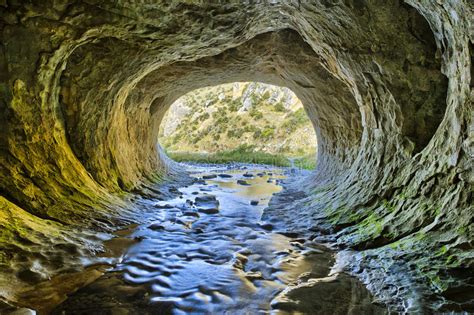 Underground River In Cave Stream Scenic Reserve Stock Photo Image Of