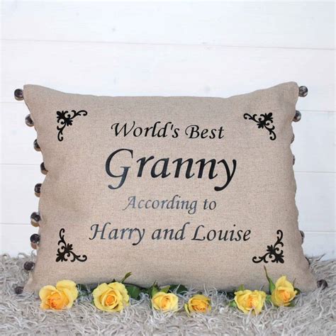 Worlds Best Granny Cushion Monotype By Bags Not War
