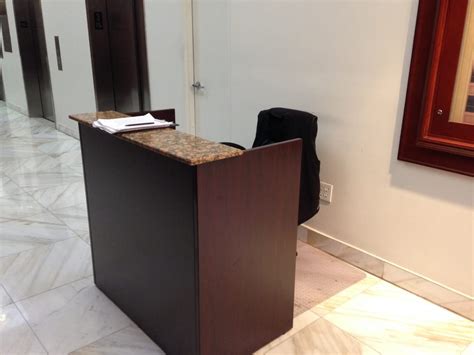 Check Out Our Mini Reception Desk It Works Great For Small Office