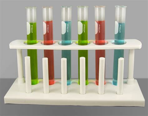 Hold sample collection tubes, reaction tubes and test tubes with these polypropylene test tube peg racks. 6 place Polyethylene Test Tube Rack and 6 18x150mm Test ...