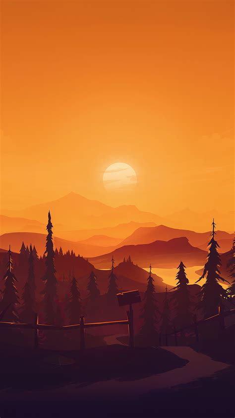 2160x3840 Sunset On Mountains Minimal Art 4k Sony Xperia Xxzz5