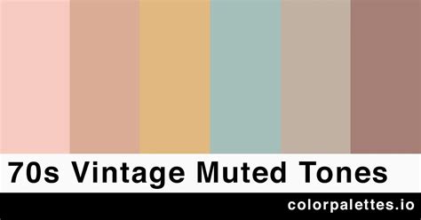 70s Vintage Muted Color Palette Color Palettes