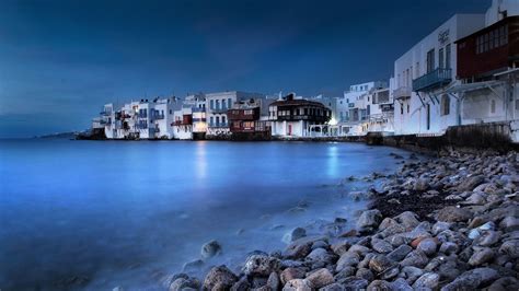 Free Download Night At Mykonos Greece Island 1920x1080 For Your
